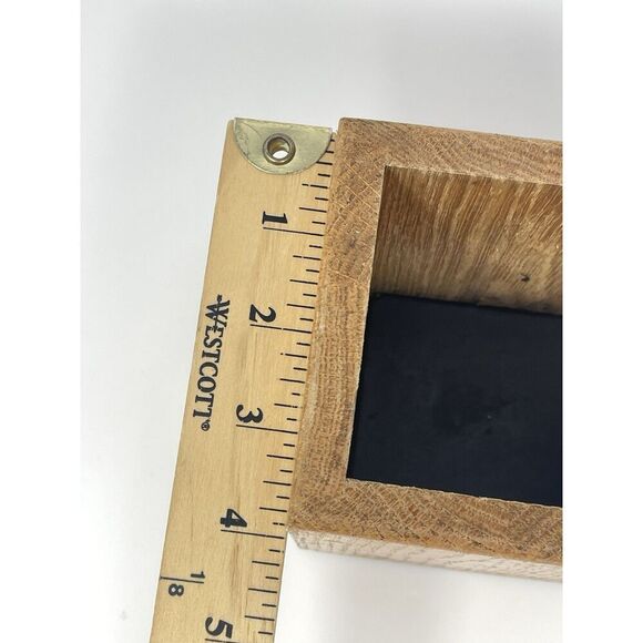 CUTCO Chef’s Oak Wood Square Countertop Utensil Holder Storage Made In USA 4x4x5 - Picture 3 of 7